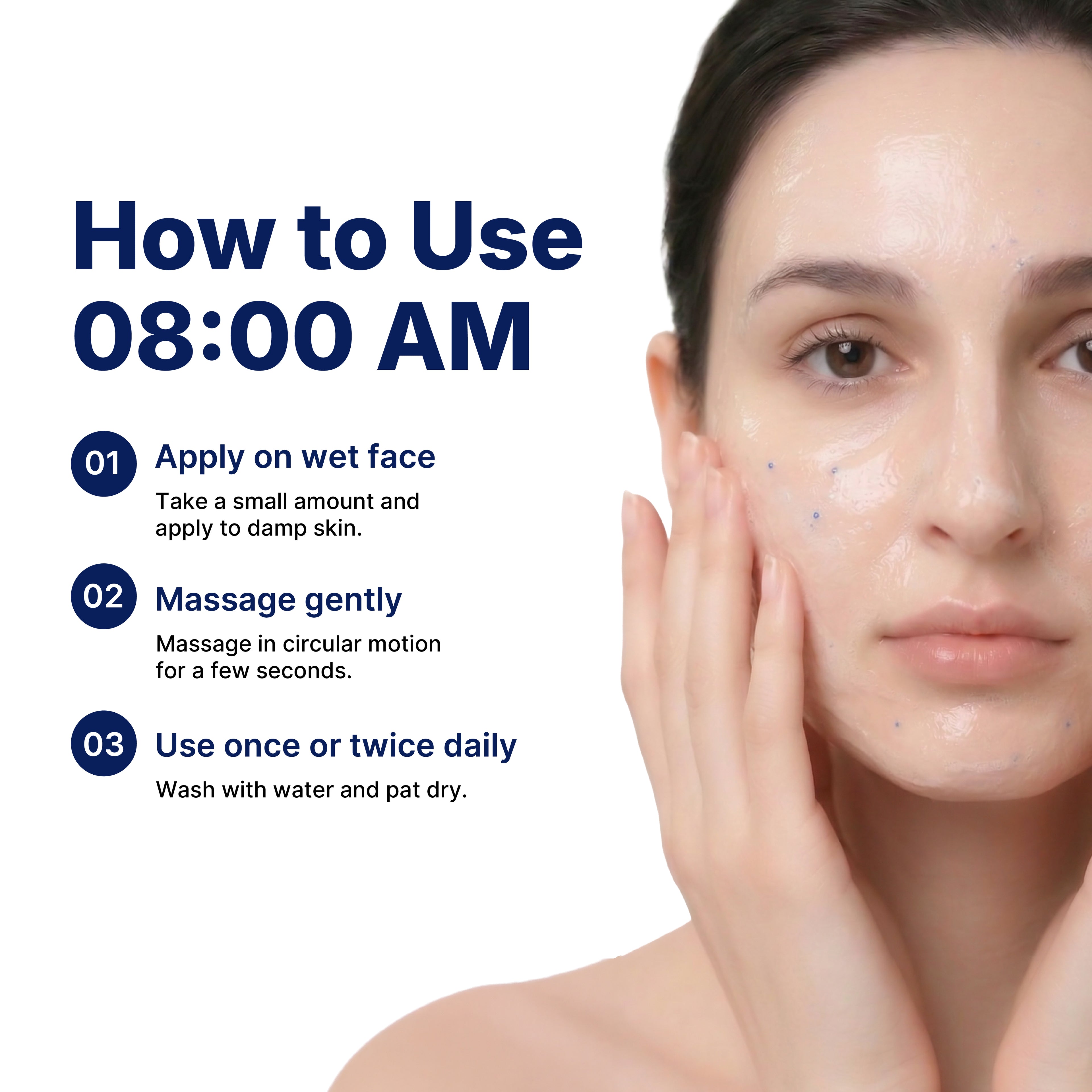08:00 AM — AHA FACIAL CLEANSER